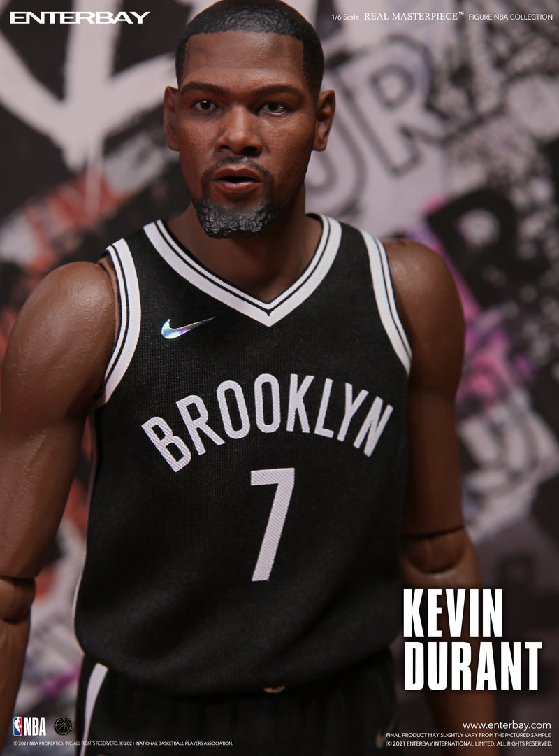 NBA x Enterbay Brooklyn Nets Kevin Durant Real Masterpiece 1/6 Scale Figure  (black)