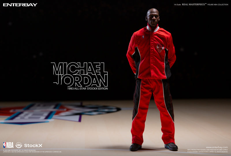 Enterbay NBA Chicago Bulls Michael Jordan 1/6 Red & All Star Green Jersey 23